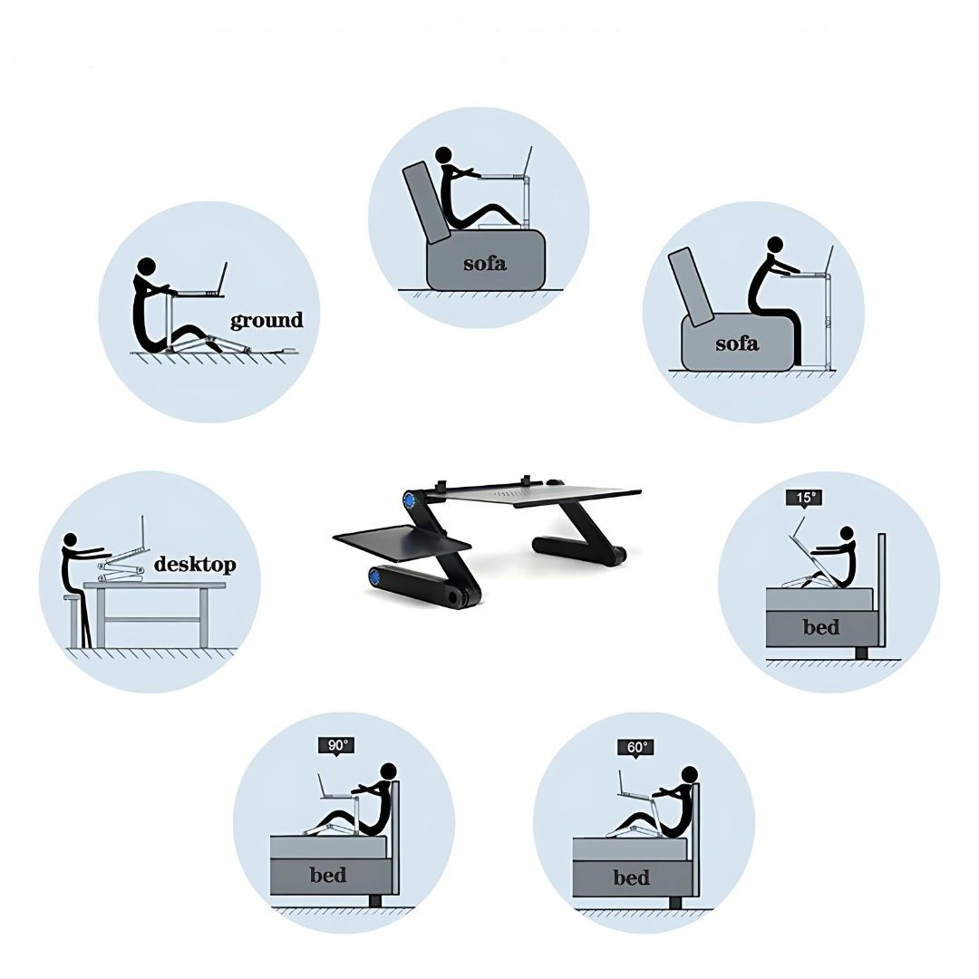 Laptopstander Justerbar Aluminium Ergonomisk Skrivebordbakke
