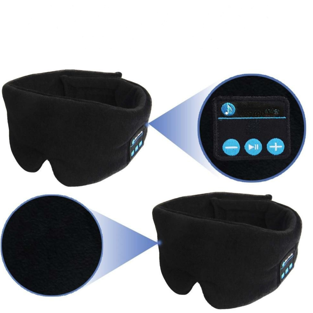 Spánkové sluchátka Bluetooth měkká maska na oči