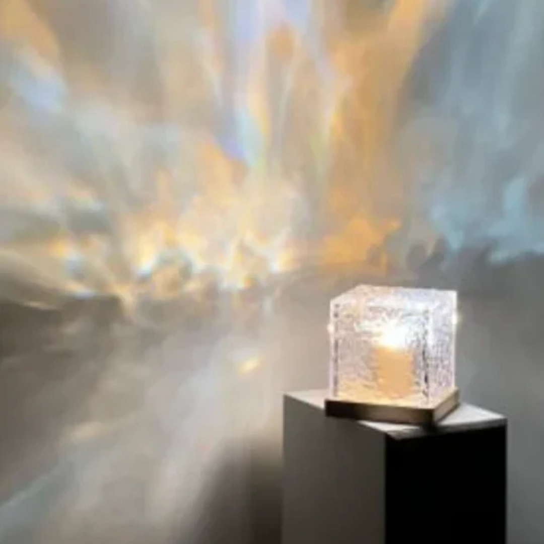 LED stemningslampe med farveskiftende glas