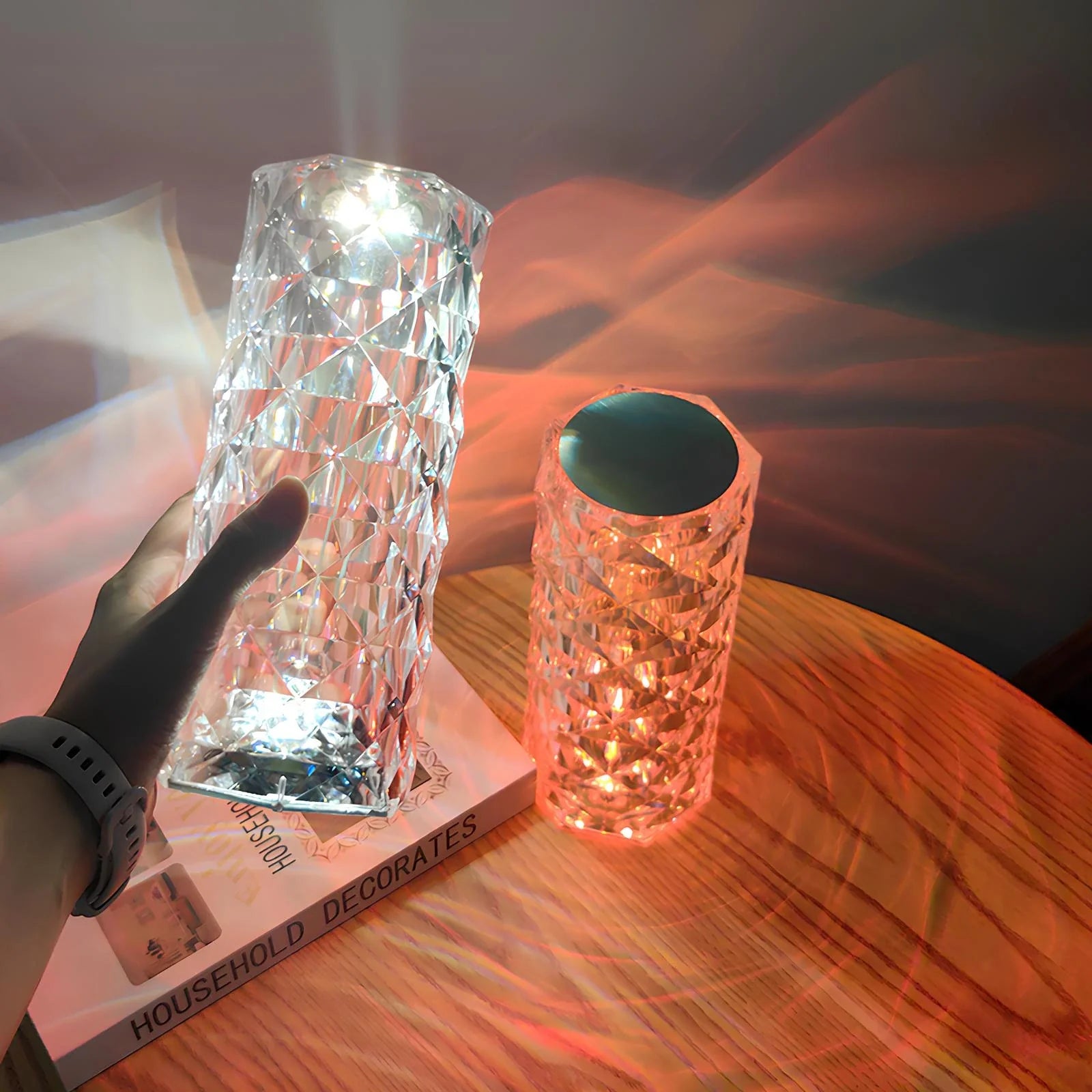 Bordlampe akryl touch-kontrol lys