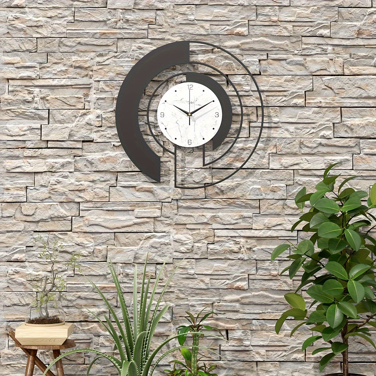 GeoLine - Silent Geometric Metal Wall Clock