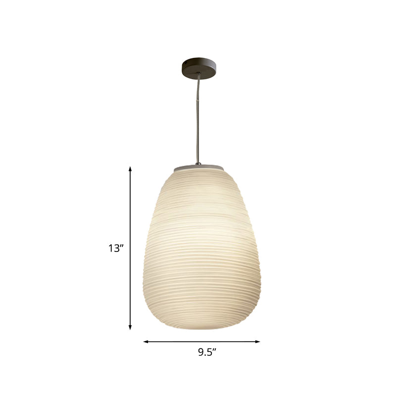 GlassGlow - Modern Ribbed Glass Ceiling Lamp