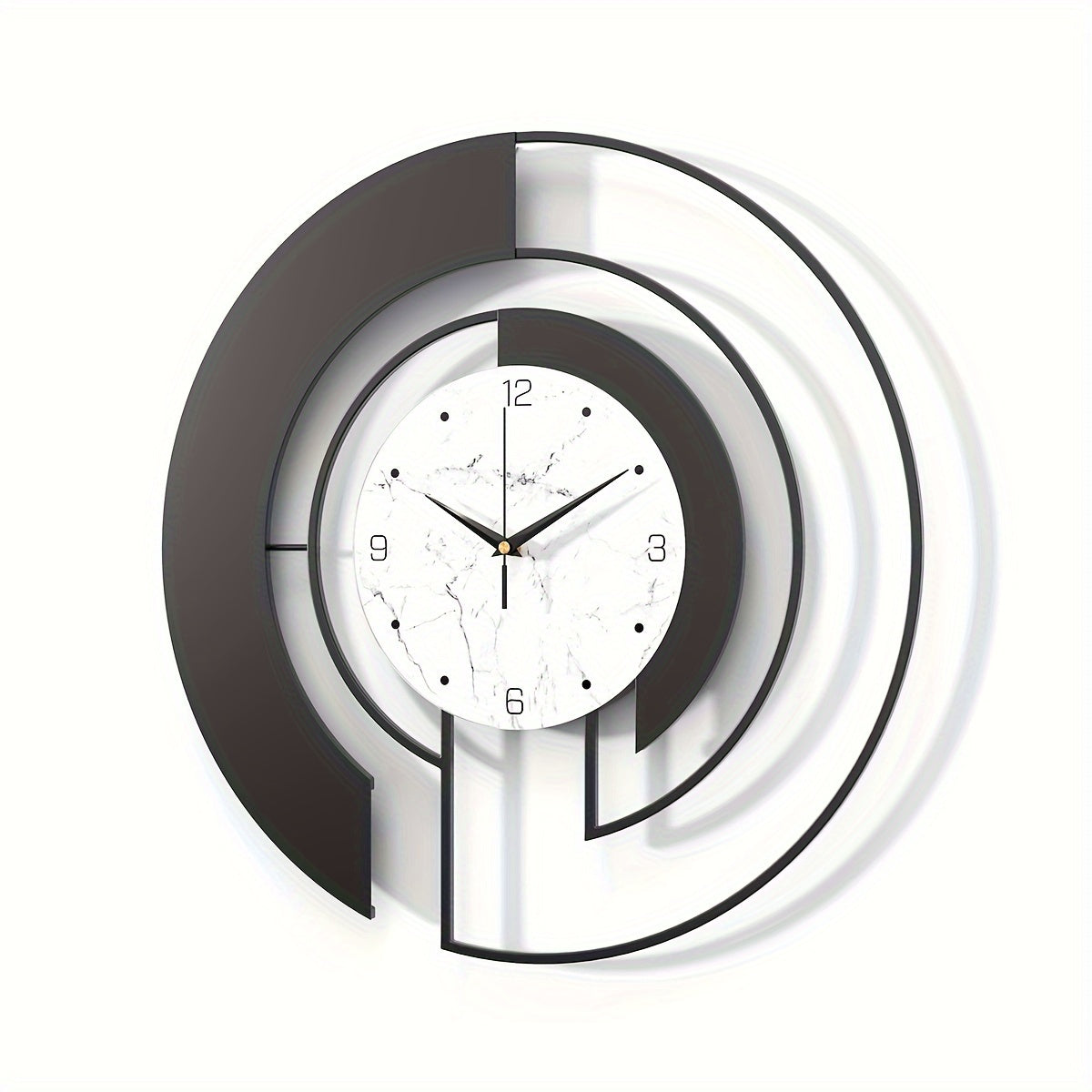 GeoLine - Silent Geometric Metal Wall Clock