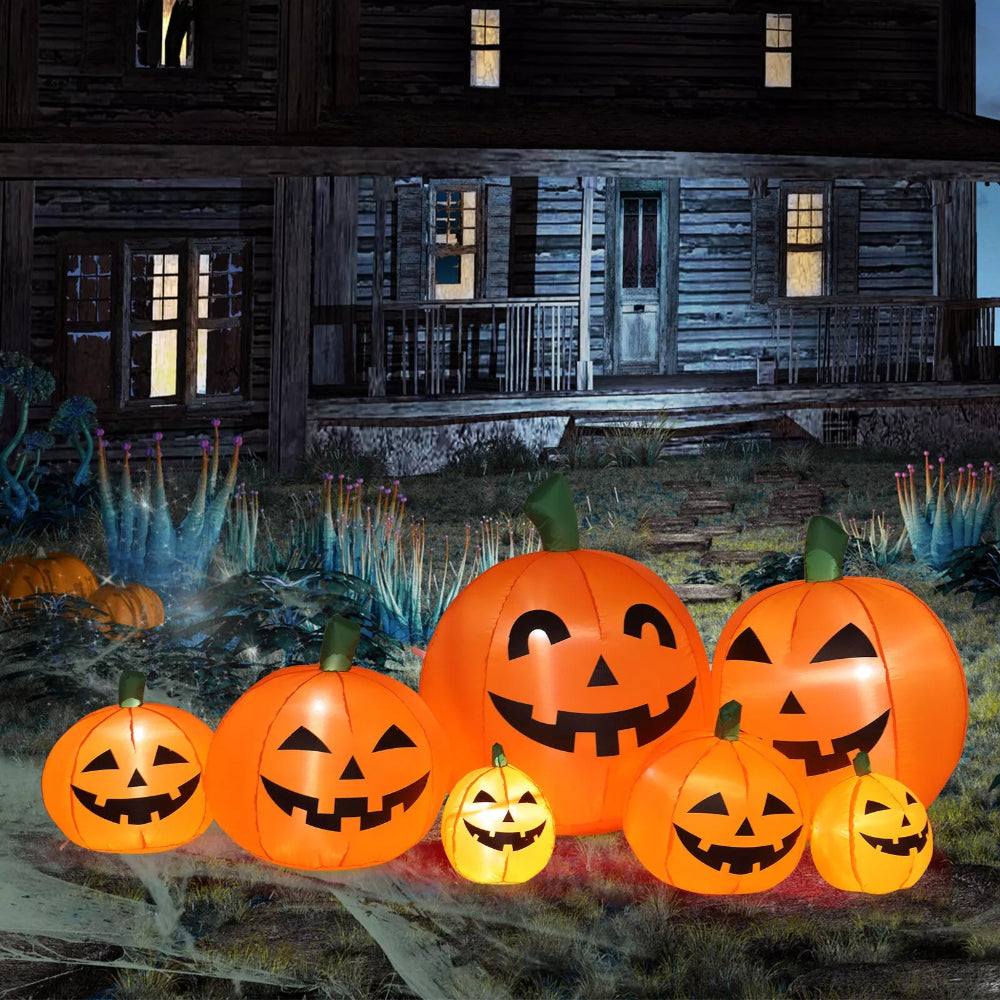 7ft Halloween Inflatable Pumpkin Decoration with LED Lights – Outdoor Yard Display, Easy Setup - Image 8