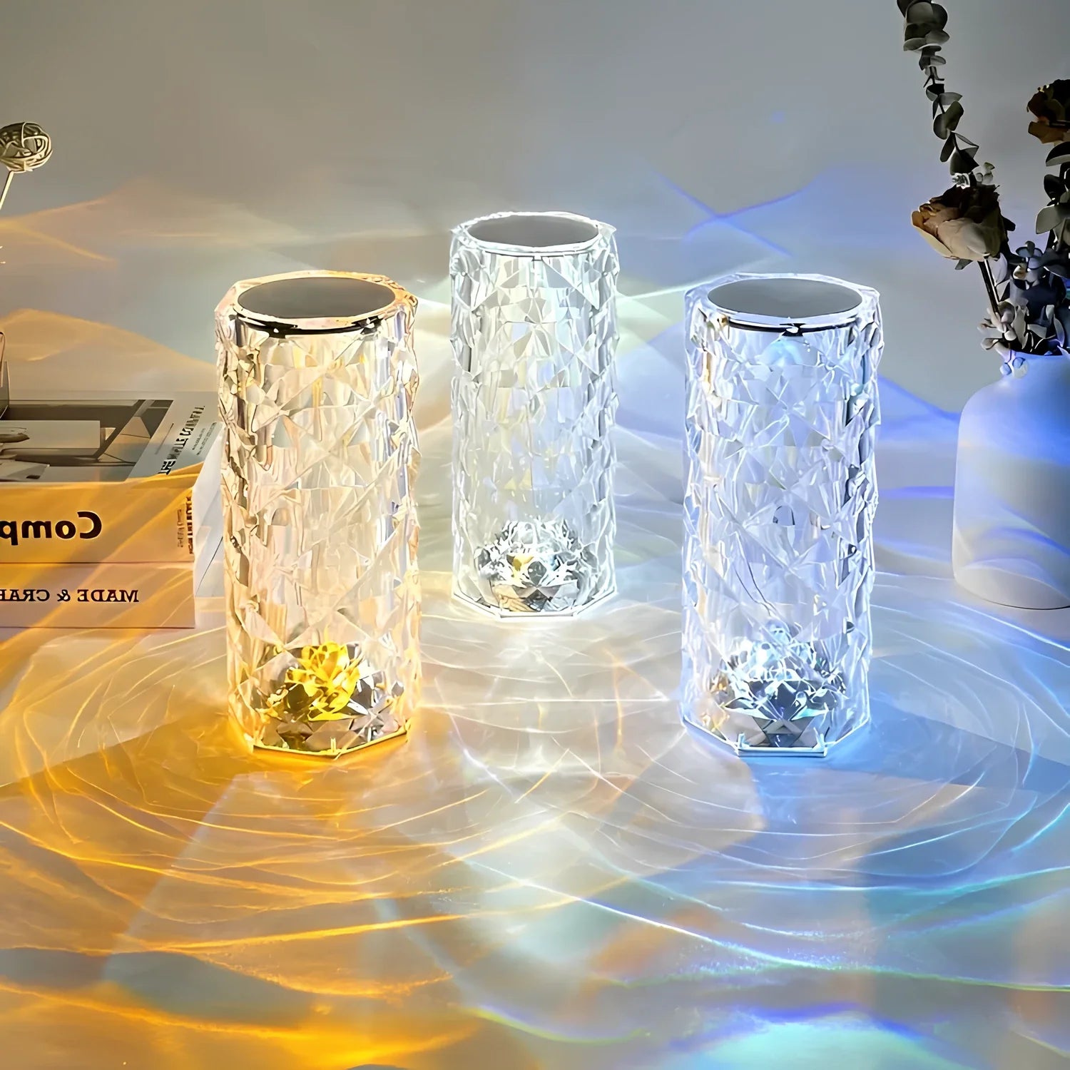 Bordlampe akryl touch-kontrol lys