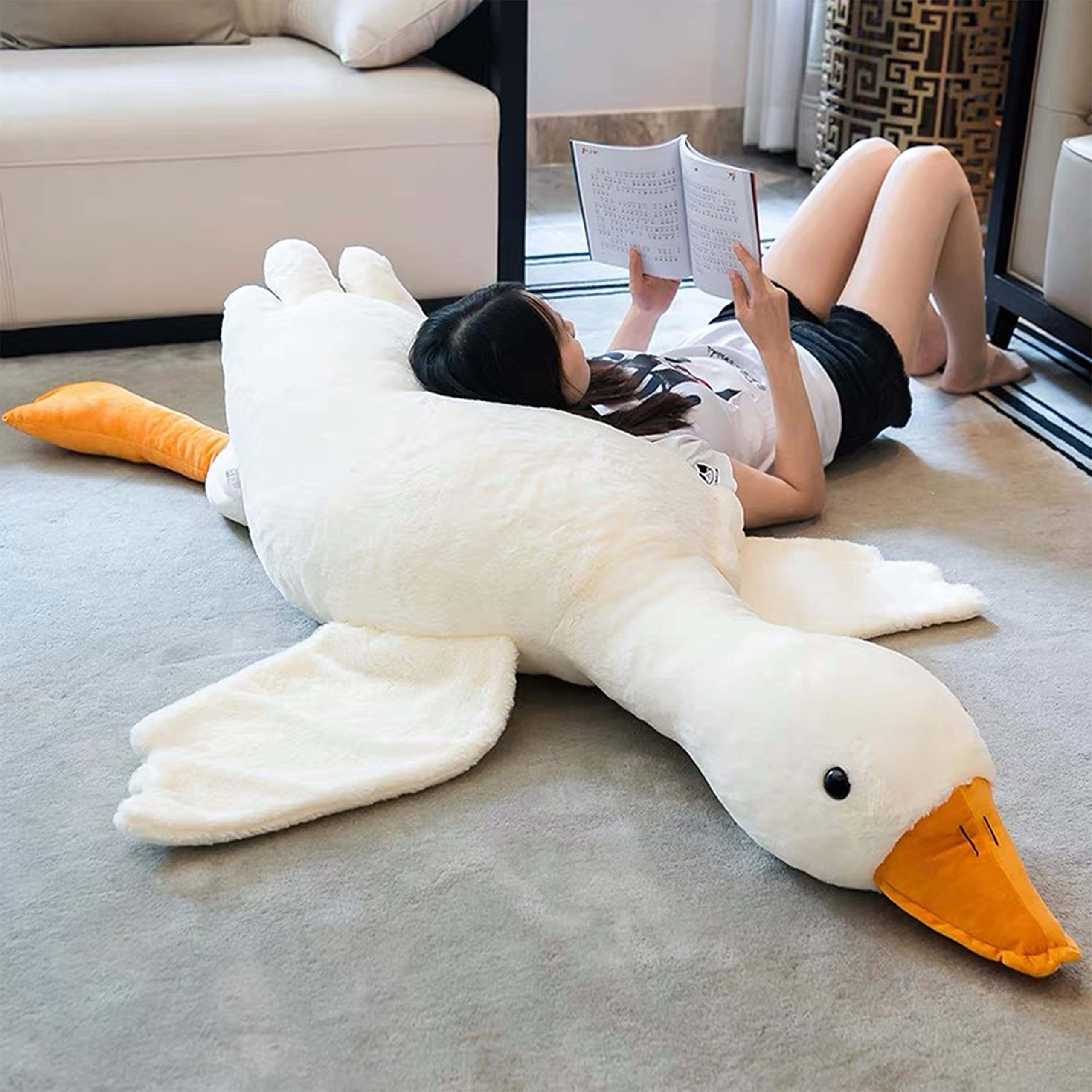 Peluche Oca Morbida Cuscino Coccola in Cotone