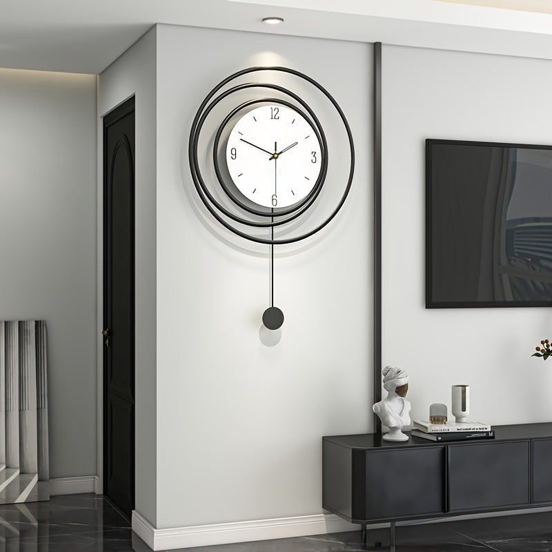 QuietTime - Large Silent Metal Wall Clock with Minimalist Design