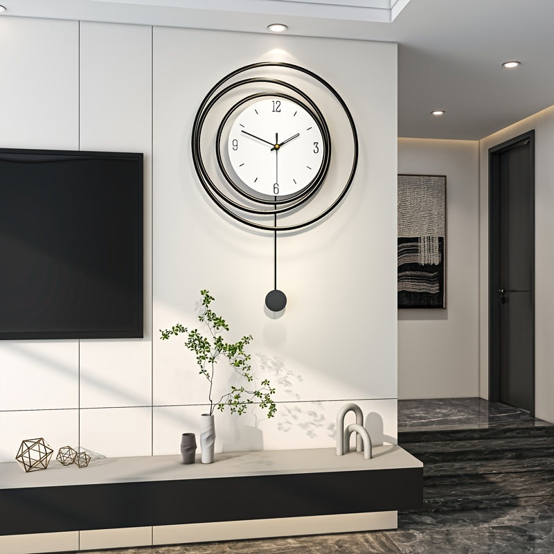 QuietTime - Large Silent Metal Wall Clock with Minimalist Design