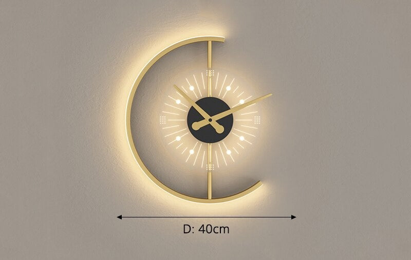 BrightAura - LED Wall Clock with Modern Illumination