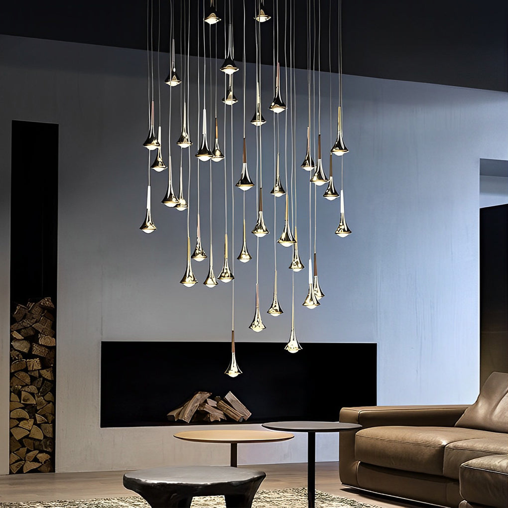 AuroraDrop - Sleek Nordic LED Pendant Light for Sophisticated Interiors