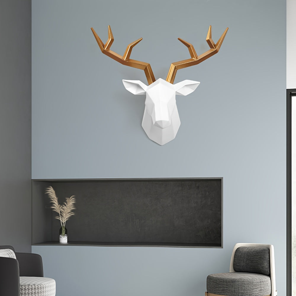 DeerDesign - Geometric Deer Head Wall Sculpture