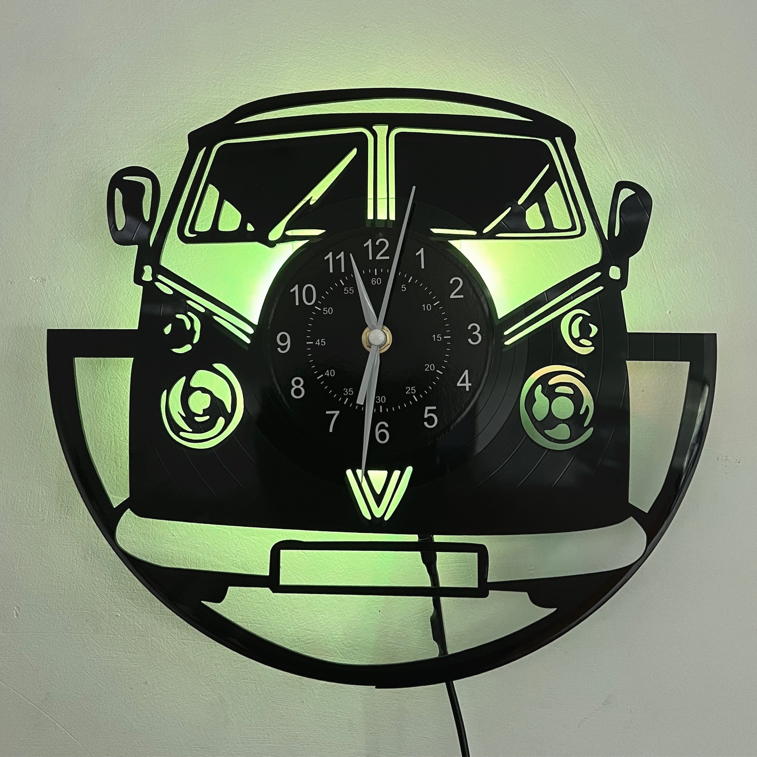 RetroGlow - Vinyl Record Wall Clock with Silent Movement and LED Option