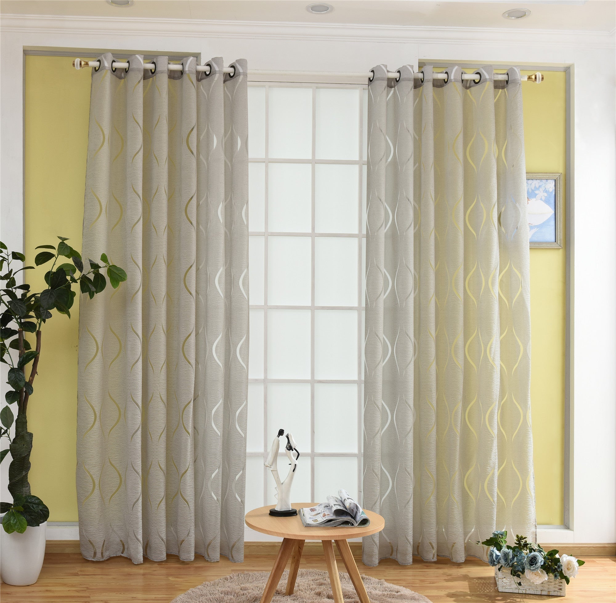 Bubble Breeze Curtains - Modern Voile for Elegant and Transparent Window Decor