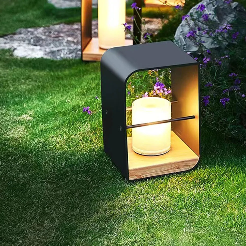 Udendørs gulvlampe solmetal LED-lys