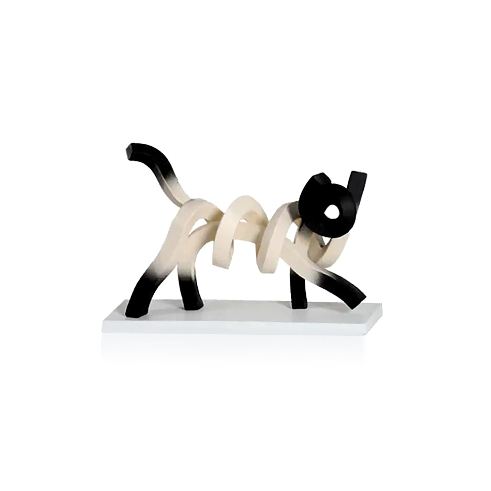 Kat skulptur moderne abstrakt harpiks ornament