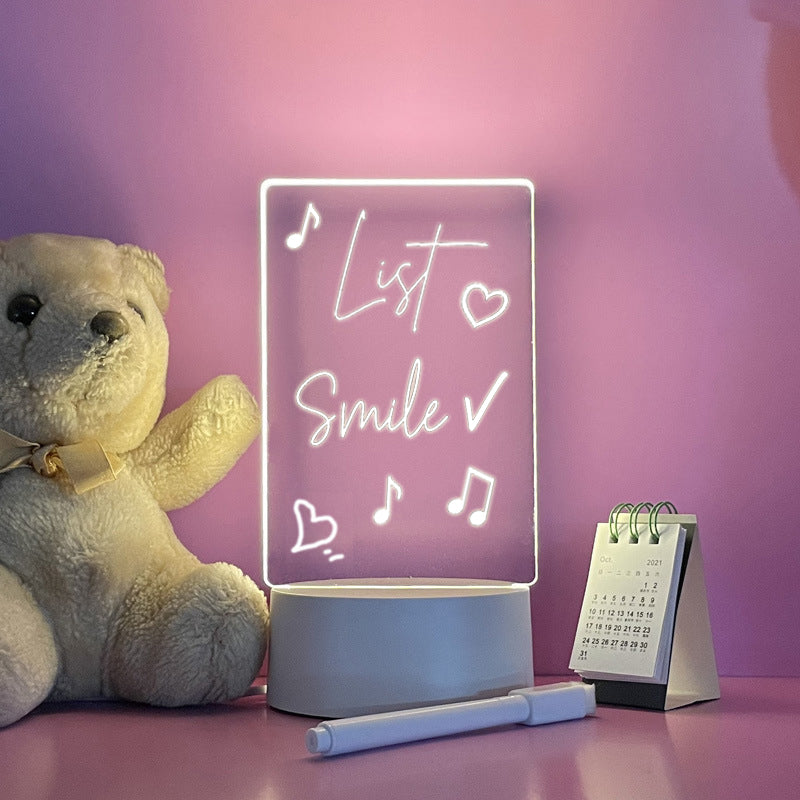 LED beskedtavle skrivebordslampe akrylskilt