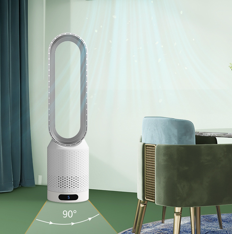 Bezlopatkový věžový ventilátor čistička vzduchu oscilující