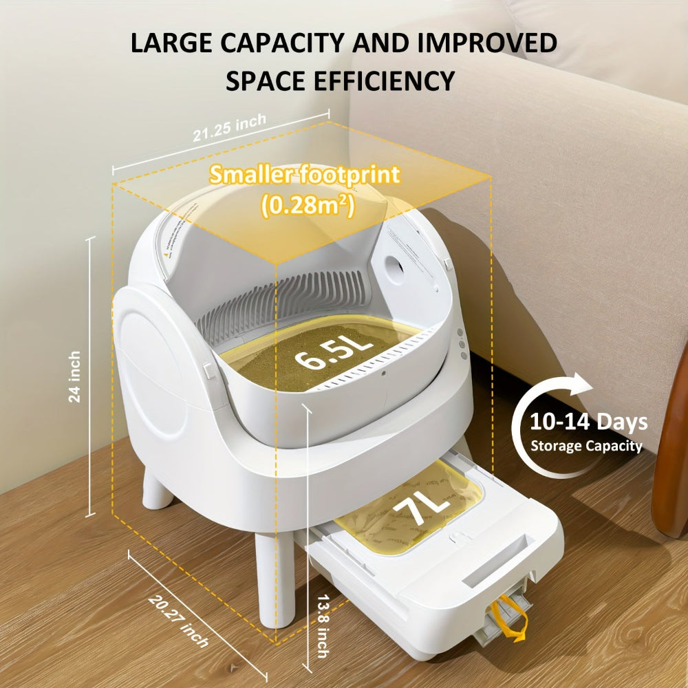 Automatic Self-Cleaning Cat Litter Box Odor Control Mat Set