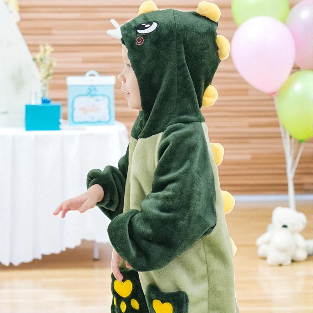 ベビーダイナソーハロウィンコスチュームソフトジャンプスーツ
