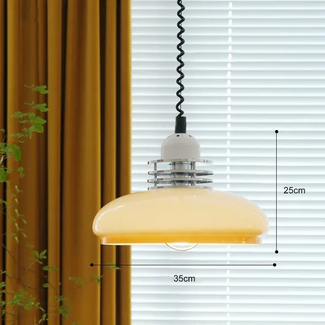 Bauhaus Pendant Lamp Made of Glass for Modern, Minimalist Design