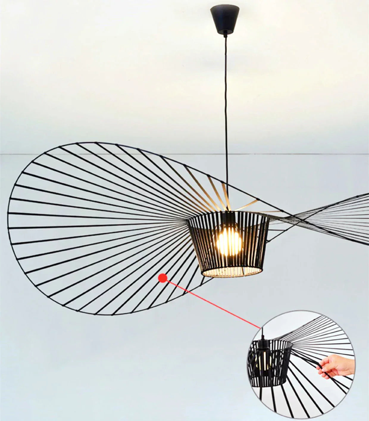 Luminous Aura | Contemporary Pendant Light for Chic Dining Room & Elegant Living Room Spaces