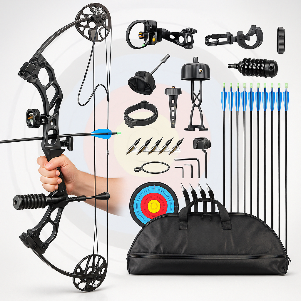 Hunting Gear Aluminum Compound Bow Set Adults