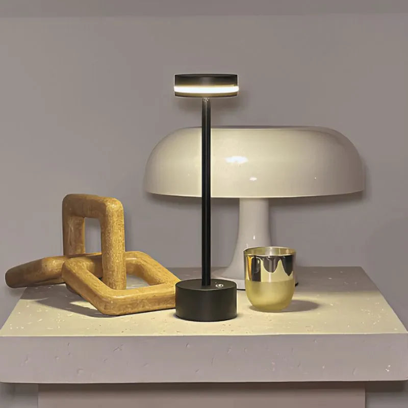 LED bordlampe genopladelig aluminium dæmpbar
