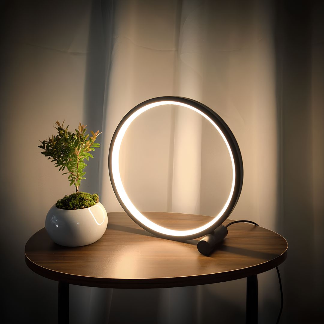 LED bordlampe ring dæmpbar sengelampe