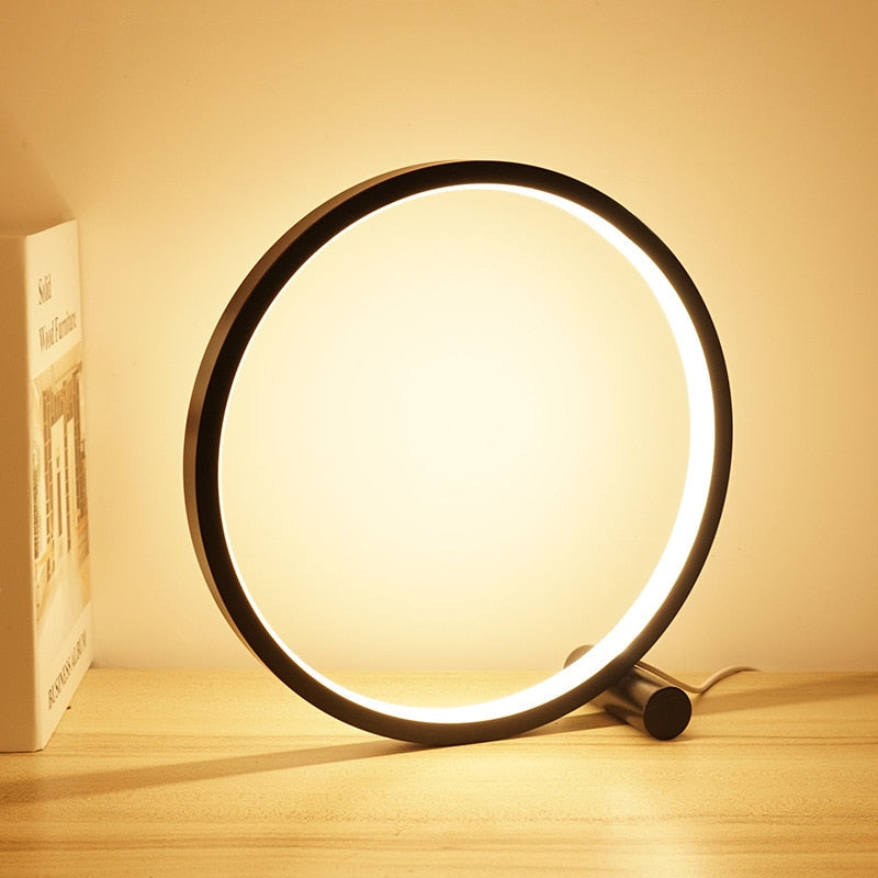 LED bordlampe ring dæmpbar sengelampe