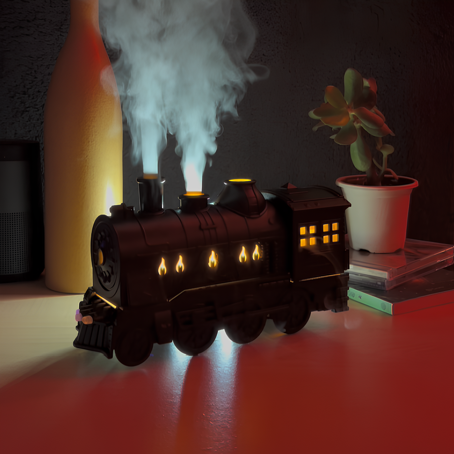 Aromaterapeutický difuzér Vintage Train zvlhčovač vzduchu