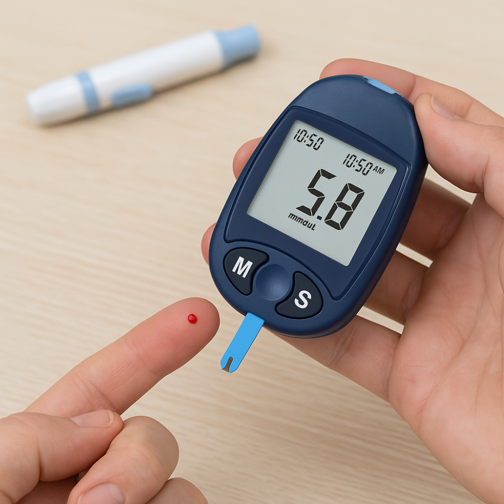 Blood Glucose Monitor Portable Digital Tester Accurate Reading Device