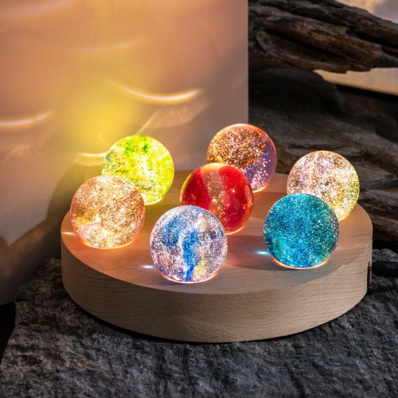 LED krystal globus bordlampe sæt