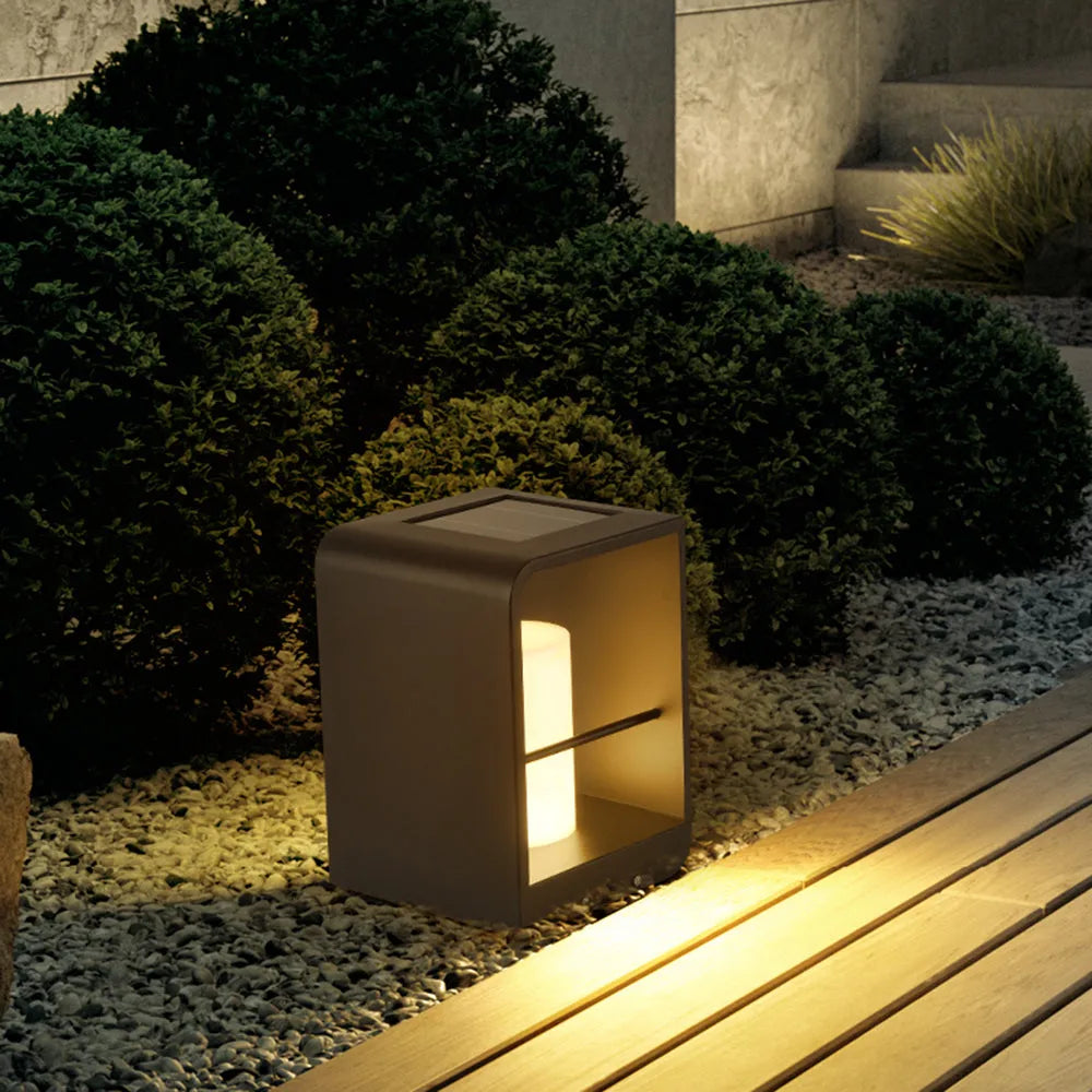 Udendørs gulvlampe solmetal LED-lys