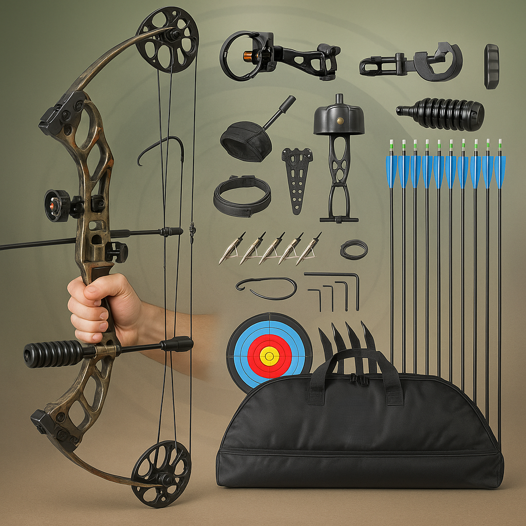 Hunting Gear Aluminum Compound Bow Set Adults