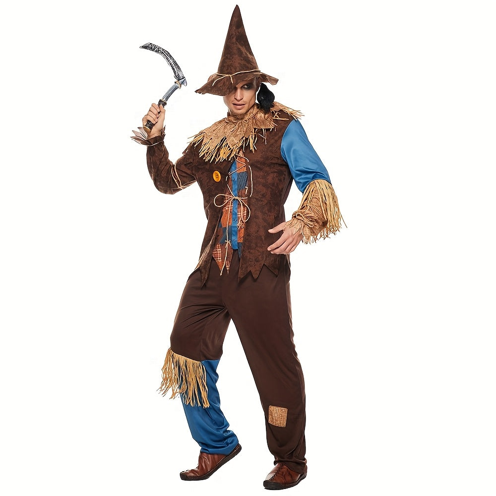 Halloween Kostüm Vogelscheuche Strohhut Polyester Outfit