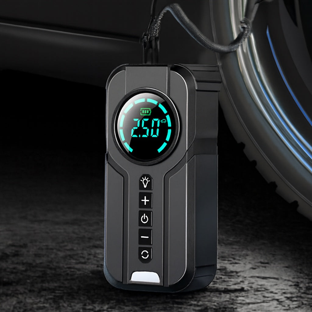 Kompakt bil luftpumpe jumpstarter LED-lys