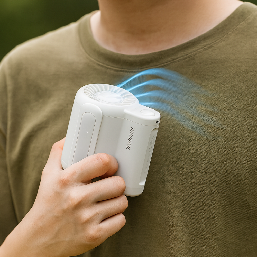 ポータブル冷却ファン ハンズフリー 充電式 クリップ