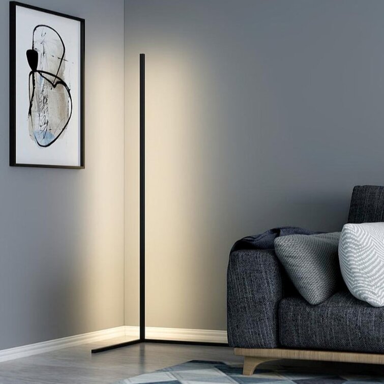 Moderní LED hliníková rohová stojací lampa