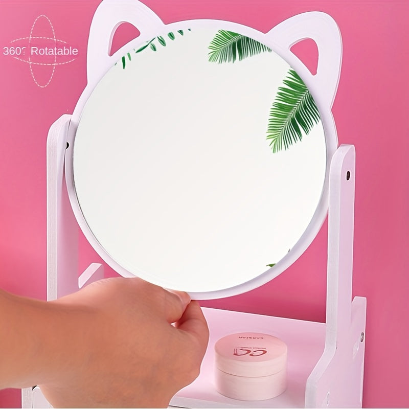 Makeup-spejl med opbevaring sødt borddesign