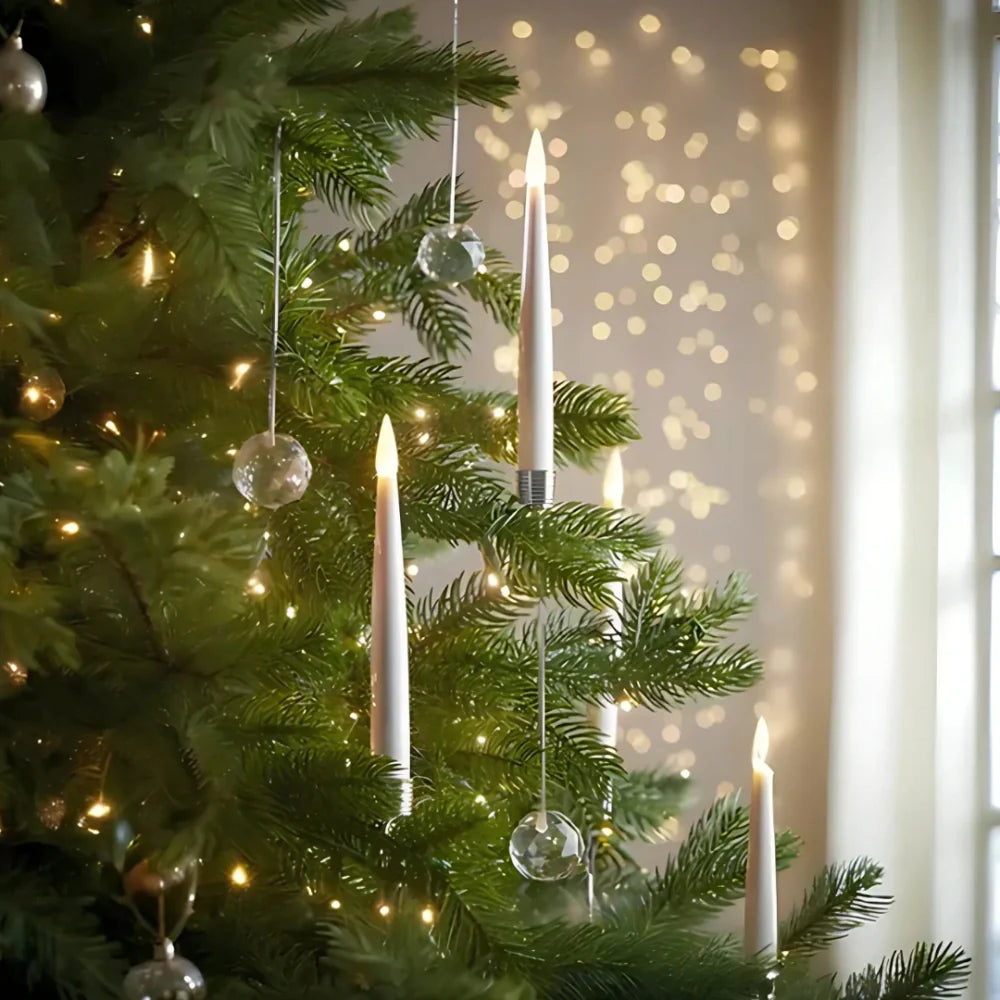 Juletræslys LED flammet lys sæt