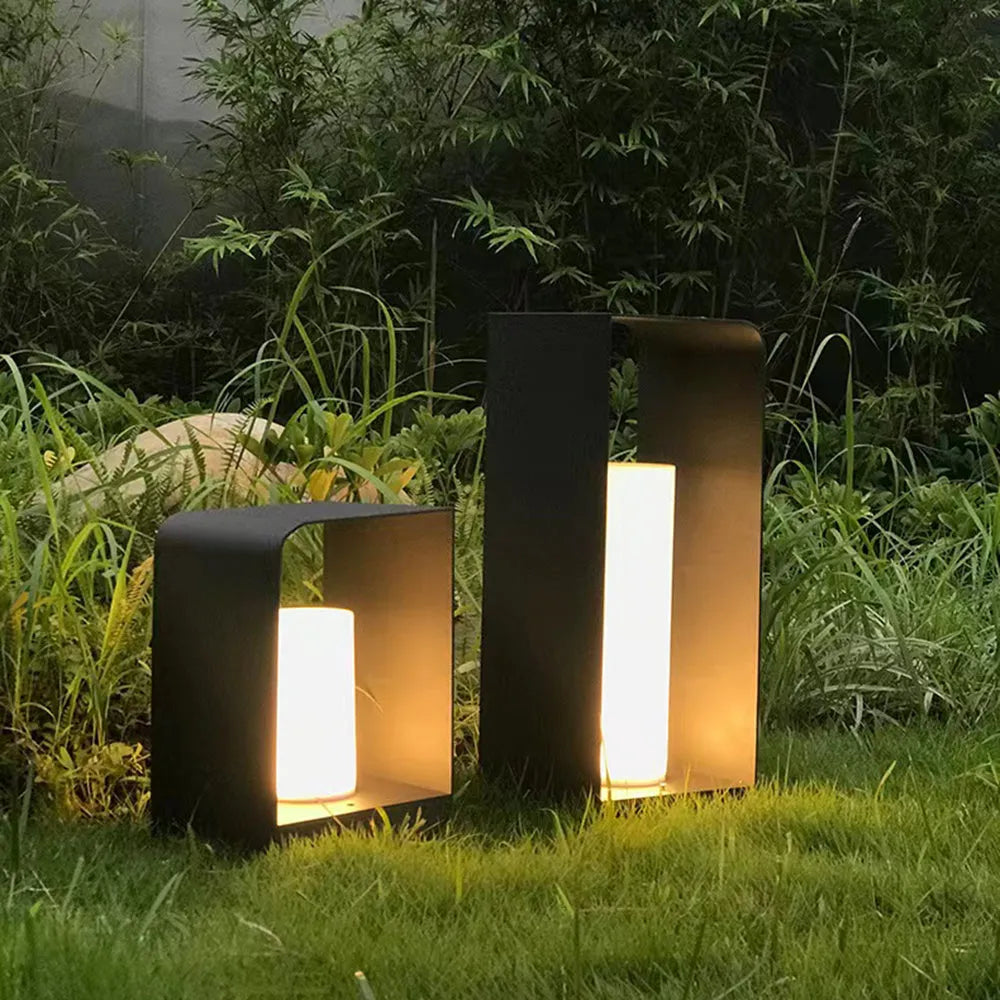 Udendørs gulvlampe solmetal LED-lys