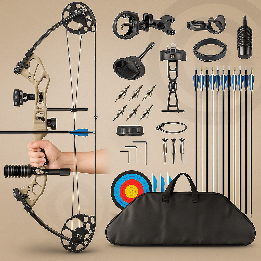 Hunting Gear Aluminum Compound Bow Set Adults