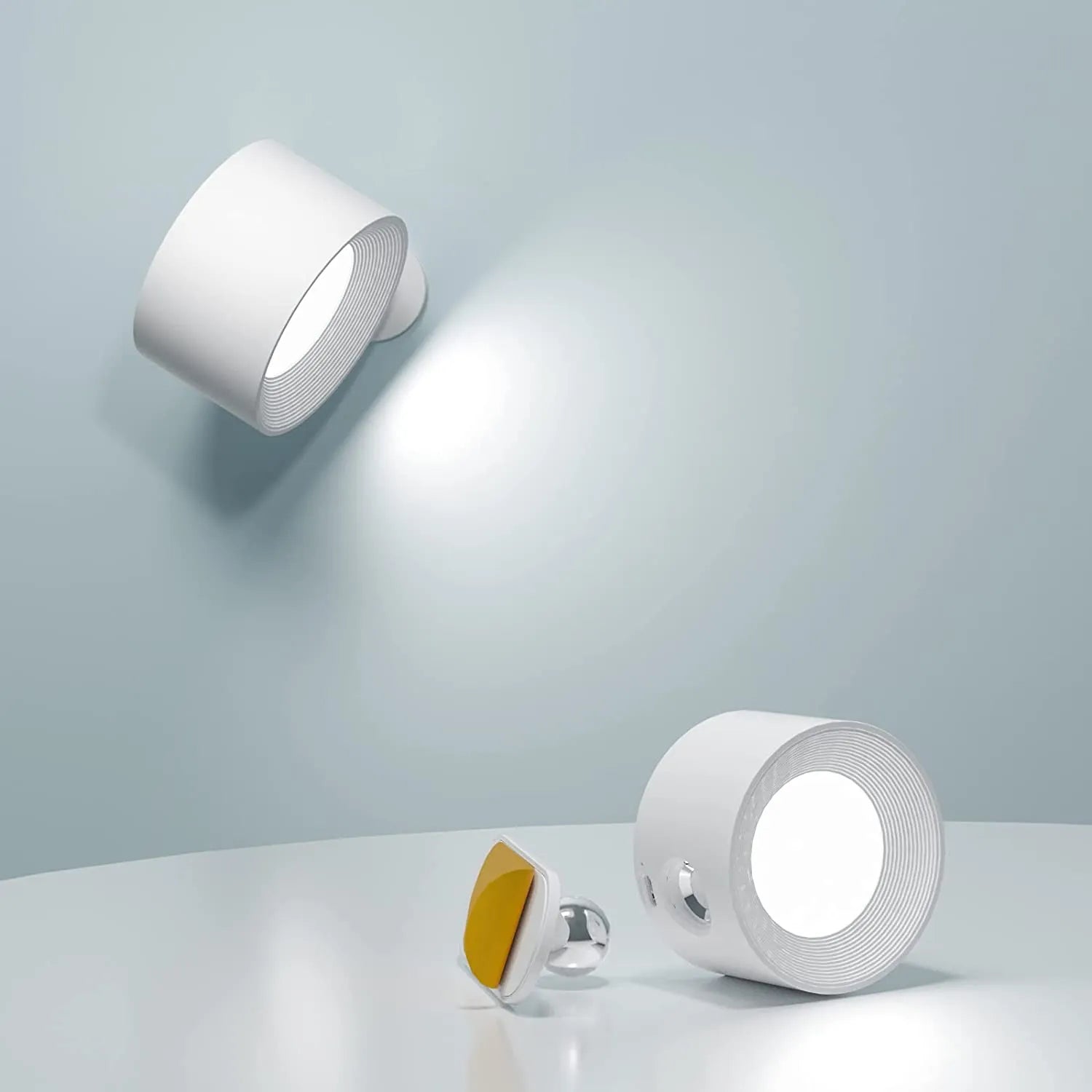 Luminous Glow: Versatile Wireless LED Wall Light for Adhesive Mounting, Perfect for Indoor & Outdoor Use