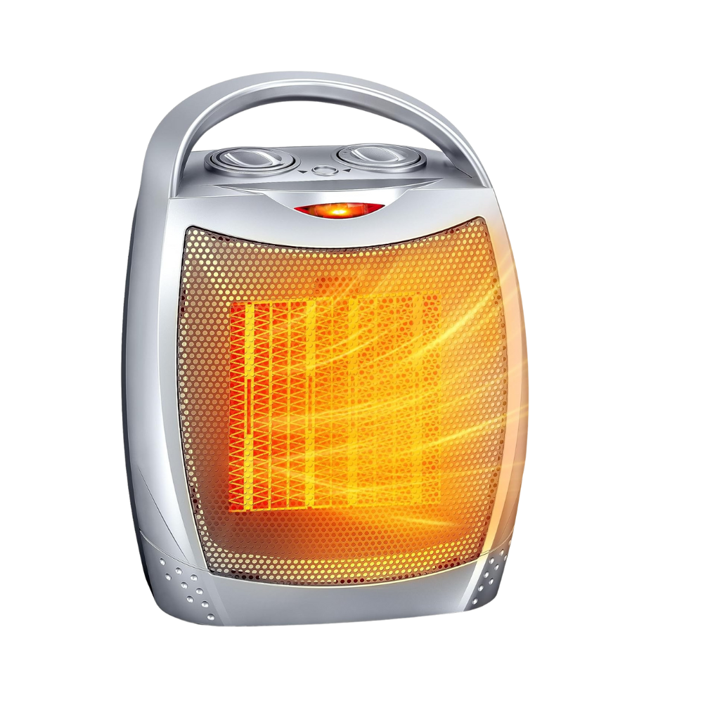 Calefactor eléctrico portátil de cerámica para interiores con control remoto