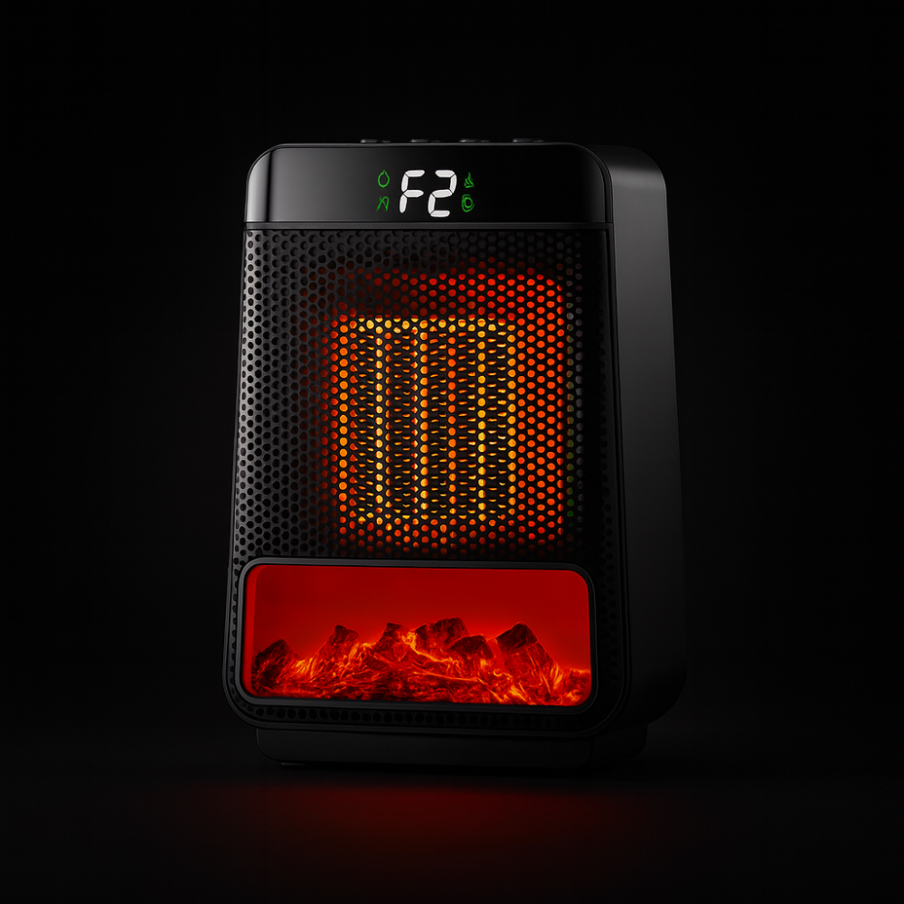 Calefactor eléctrico de espacio eficiente en energía con termostato ajustable