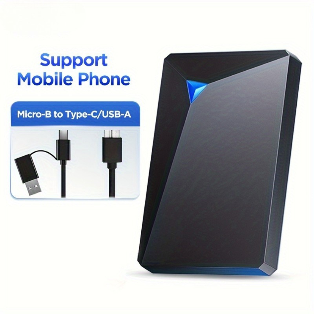 External Hard Drive Portable USB Storage Fast Transfer Backup