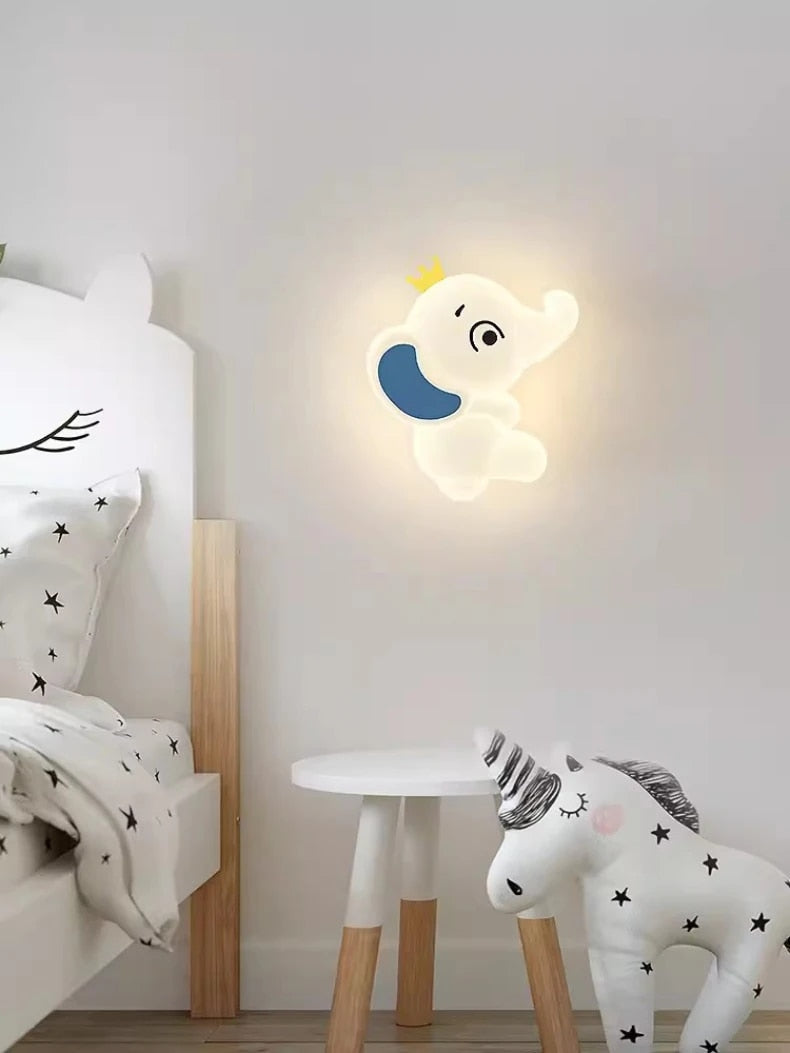 Luminous Creatures: Modern LED Wall Light for Children's Room – Adorable Animal Décor Lamp