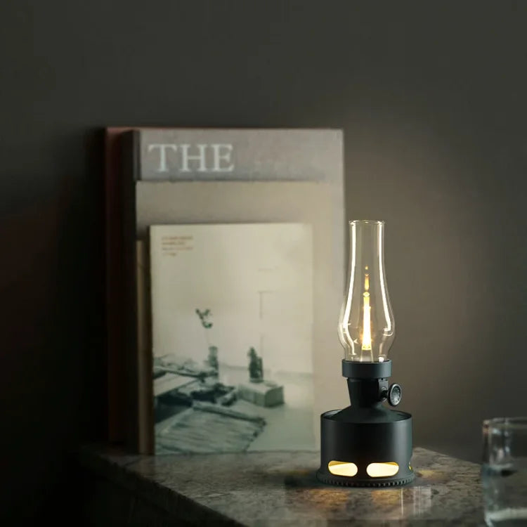 LED bordlampe retro genopladelig lanterne