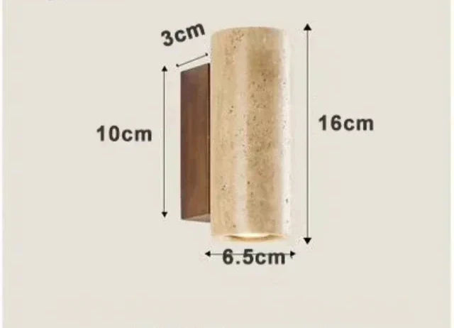 StoneGlow Natural Wall Light - Contemporary Decorative Illumination for Bedroom & Living Room Spaces