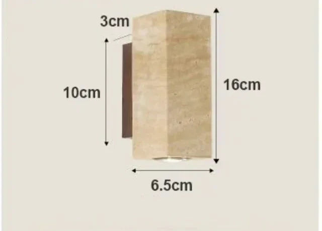 StoneGlow Natural Wall Light - Contemporary Decorative Illumination for Bedroom & Living Room Spaces